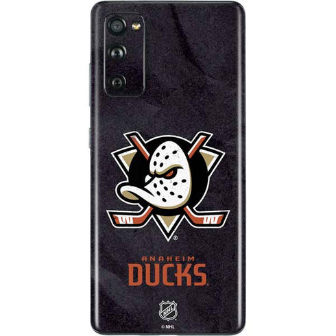 NHL Anaheim Ducks Distressed Galaxy S20 Fan Edition Skin